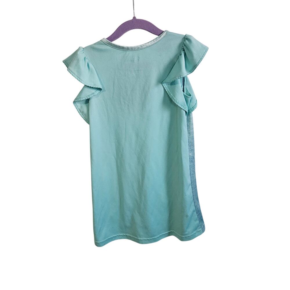 Disney Size 5T Nightgown Pajama Dress Light Blue Princess Belle Ariel Moana - Picture 4 of 6